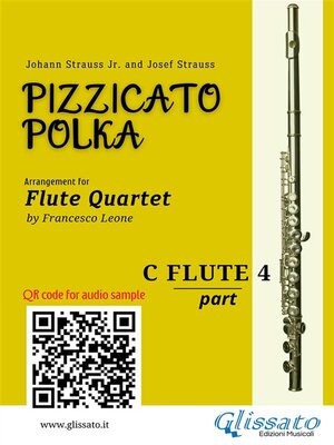 cover image of Flute 4 part of "Pizzicato Polka" Flute Quartet Sheet Music